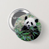 Panda Eating Blätter Button (Vorne & Hinten)