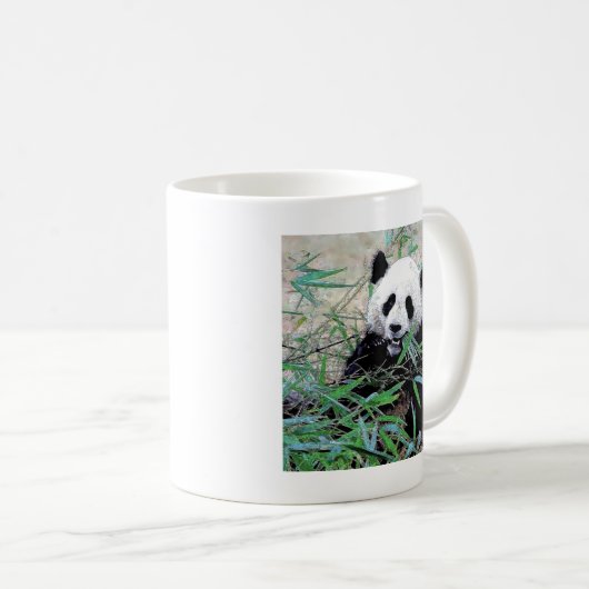Panda Eating Blätter Kaffeetasse (VorderseiteRechts)