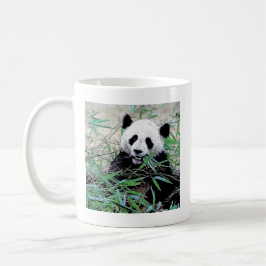 Panda Eating Blätter Kaffeetasse (Links)