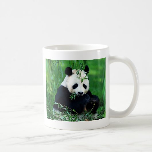 Panda Eating Blätter Kaffeetasse (Rechts)