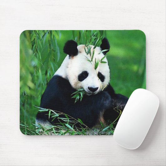 Panda Eating Blätter Mousepad (Mit Mouse)