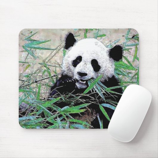 Panda Eating Blätter Mousepad (Mit Mouse)