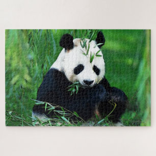 Panda Eating Blätter Puzzle