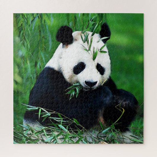 Panda Eating Blätter Puzzle (Vertikal)
