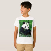 Panda Eating Blätter T-Shirt (Vorne ganz)