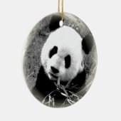Panda Eating Blätter Weihnachtsbaum Ornament (Rechts)