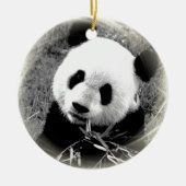 Panda Eating Blätter Weihnachtsbaum Ornament (Vorne)