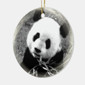 Panda Eating Blätter Weihnachtsbaum Ornament (Links)