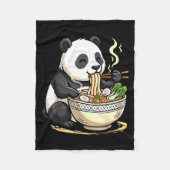 Panda Eating Funny Ramen Noodles Fleecedecke (Vorderseite)
