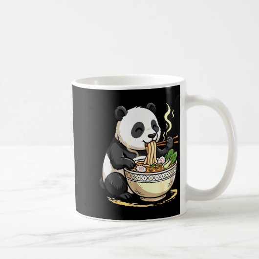 Panda Eating Funny Ramen Noodles Kaffeetasse (Rechts)