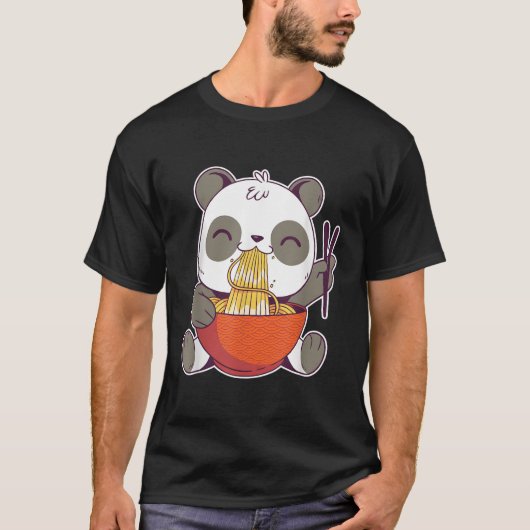 Panda Eating Ra Anime T-Shirt (Vorderseite)