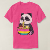 Panda Eating Ramen LGBTQ Panseual Pride Pan Flag C T-Shirt (Design vorne)