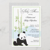Panda| Einladungen zur Kinderdusche (Vorne/Hinten)