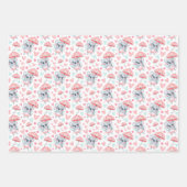 Panda Elephant Koala Liebe Wrapping Paper Set 3 Geschenkpapier Set (Vorderseite 3)