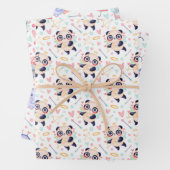 Panda Elephant Koala Liebe Wrapping Paper Set 3 Geschenkpapier Set (Beispiel)