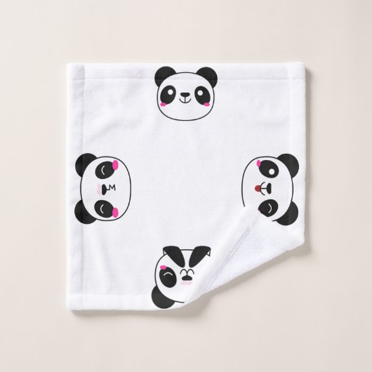 Panda Emoji Bad-Tuch Waschlappen (Waschlappen)