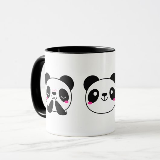Panda Emoji Kaffee-Tasse Tasse (Vorderseite Links)