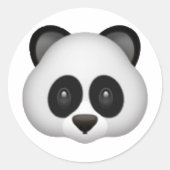 Panda - Emoji Runder Aufkleber (Vorderseite)