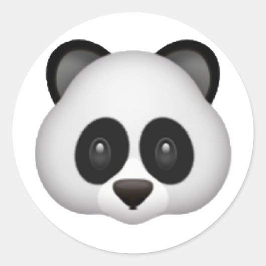 Panda - Emoji Runder Aufkleber (Vorderseite)