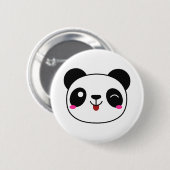 Panda Emoji runder Knopf Button (Vorne & Hinten)