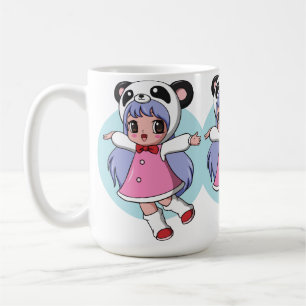 Panda Engel: Liebenswertes Anime-Mädchen fliegt ho Kaffeetasse