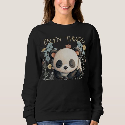 Panda Enjoy Things Sweatshirt (Vorderseite)