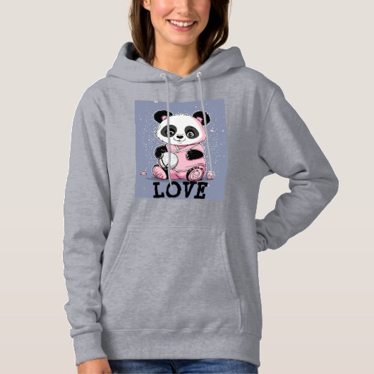 Panda entwirft Frauenfeindlichkeit Hoodie (Vorderseite)