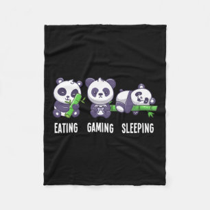 Panda-Essen Spielen Schlafen für Multiplayer-Spiel Fleecedecke