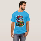 PANDA ESSEND CHEESEBURGER 6 T-Shirt (Vorne ganz)
