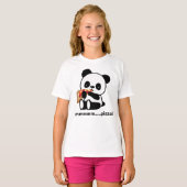 PANDA ESSEND PIZZA - niedlich T-Shirt (Vorne ganz)