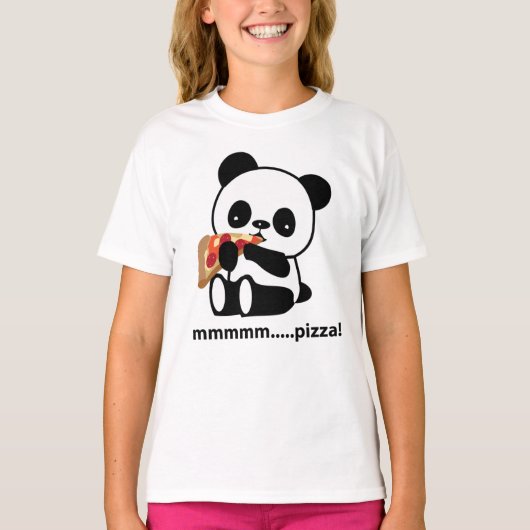 PANDA ESSEND PIZZA - niedlich T-Shirt (Vorderseite)