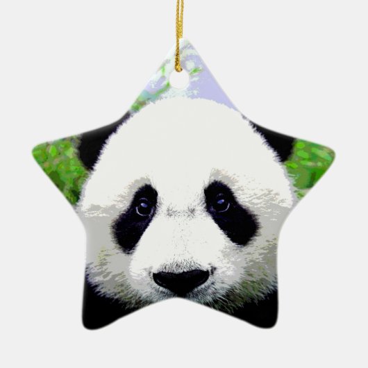 Panda Eyes Keramik Ornament (Vorne)
