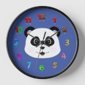 Panda Face Acrylic Wall Clock Uhr (Vorderseite)