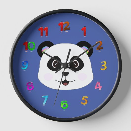 Panda Face Acrylic Wall Clock Uhr (Vorderseite)