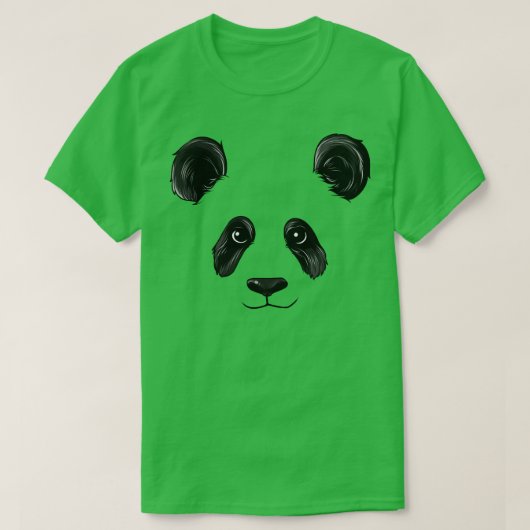 Panda Face Funny Pandas Bear Head Halloween Costum T-Shirt (Design vorne)