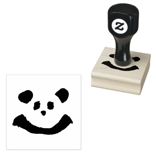 Panda Face Gummistempel (Stempel)