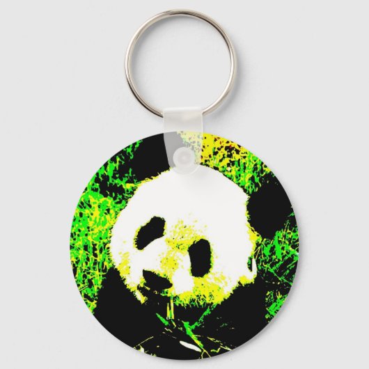 Panda Face Pop Art Key Chains Schlüsselanhänger (Vorderseite)