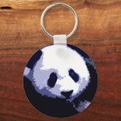 Panda Face Pop Art Schlüsselanhänger (Vorderseite)