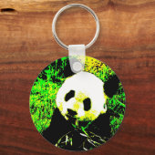 Panda Face Pop Art Schlüsselanhänger (Vorderseite)
