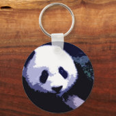 Panda Face Pop Art Schlüsselanhänger (Vorderseite)