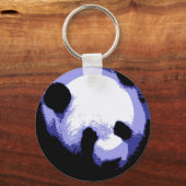 Panda Face Pop Art Schlüsselanhänger (Vorderseite)
