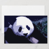 Panda Face Pop Kunstgeschichte Briefpapier (Vorne/Hinten)
