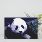 Panda Face Pop Kunstgeschichte Briefpapier (Stehend Vorderseite)