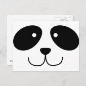Panda Face Postcard Postkarte (Vorne/Hinten)