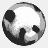 Panda Face Runder Aufkleber (Vorderseite)