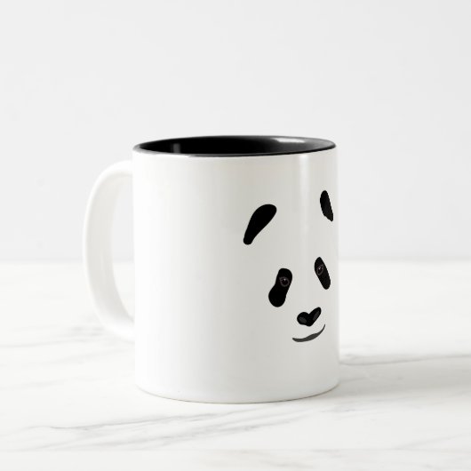 Panda Face Zweifarbige Tasse (Vorderseite Links)