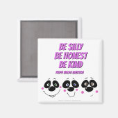 Panda Faces mit Emerson Zitat, Magnet (Vorderseite/Rückseite)