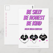 Panda Faces w/Emerson Zitat, Postkarte (Vorne/Hinten)