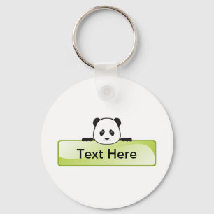 Panda-Fahne Schlüsselanhänger