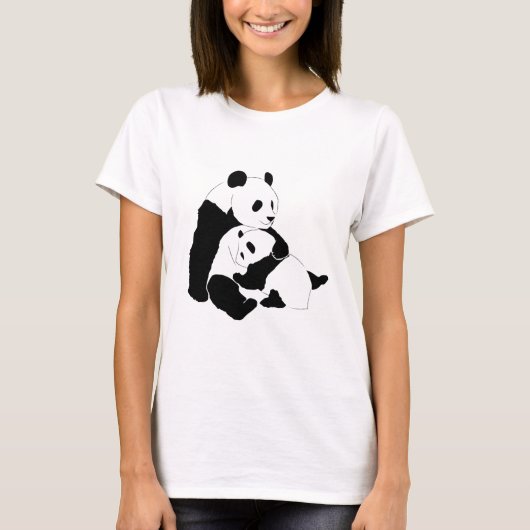 Panda-Familie T-Shirt (Vorderseite)
